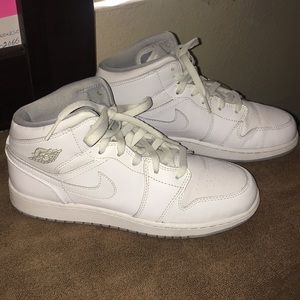 White Nike Air Jordans